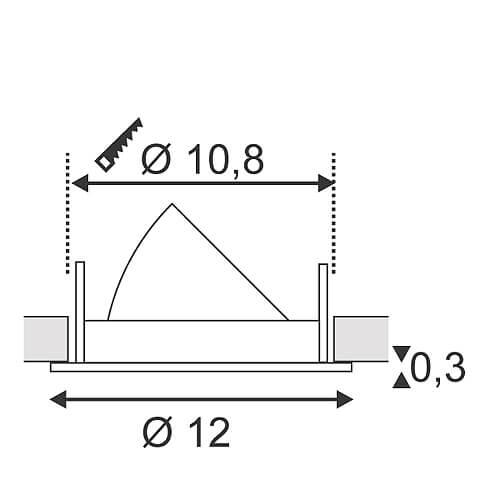 Встраиваемый светильник SLV TRITON GIMBLE 113612