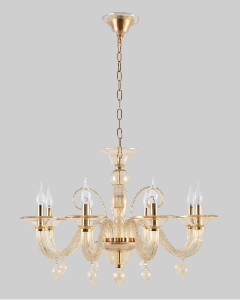 Подвесная люстра Crystal Lux Caetano SP-PL8 Amber