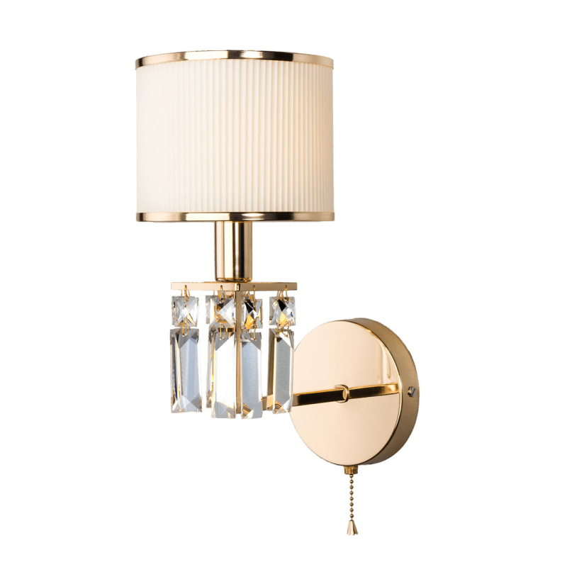 Бра Eurosvet Zaffiro 10099/1 золото/прозрачный хрусталь Strotskis