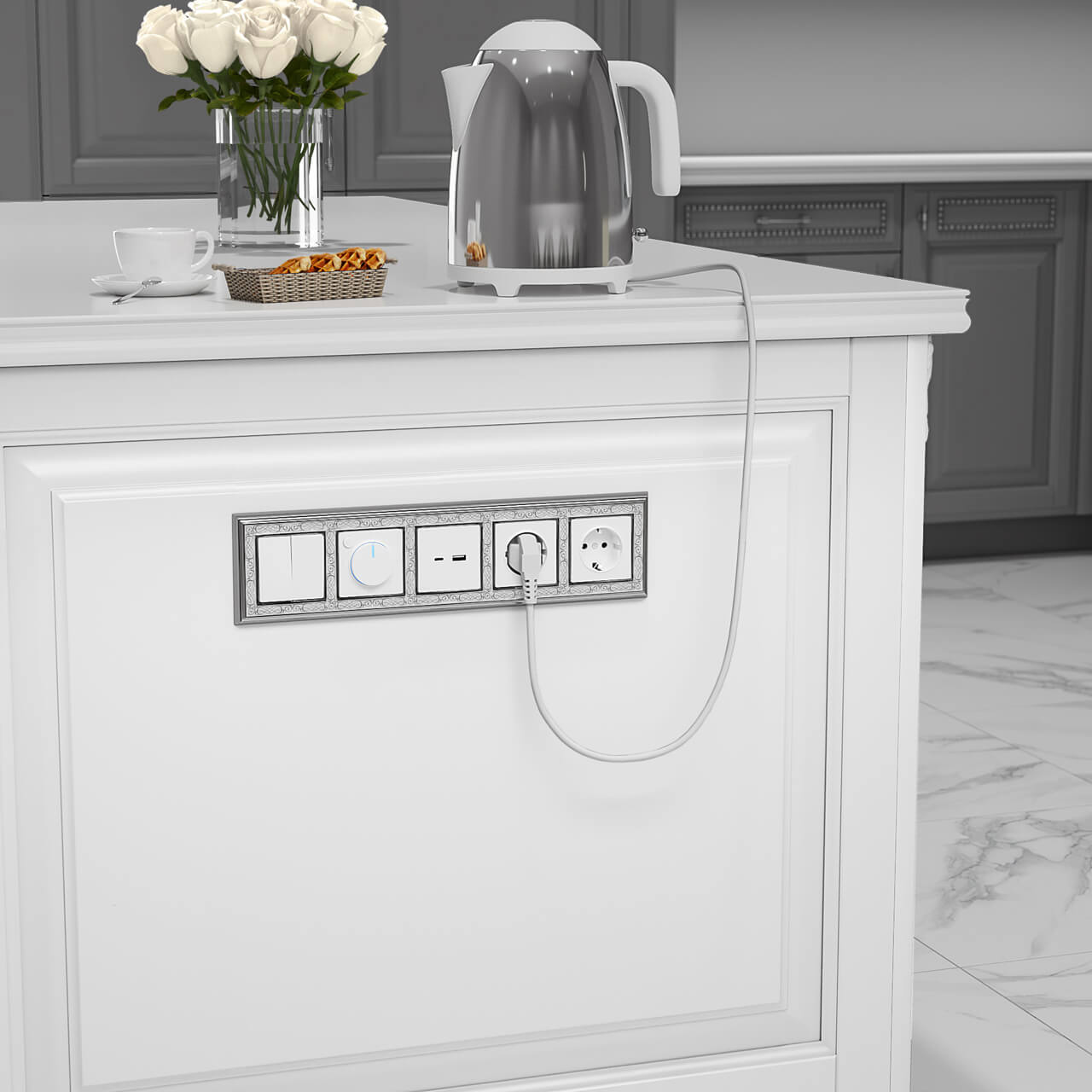 Выключатель двухклавишный Werkel белый W1120001 4690389155192 в Москве