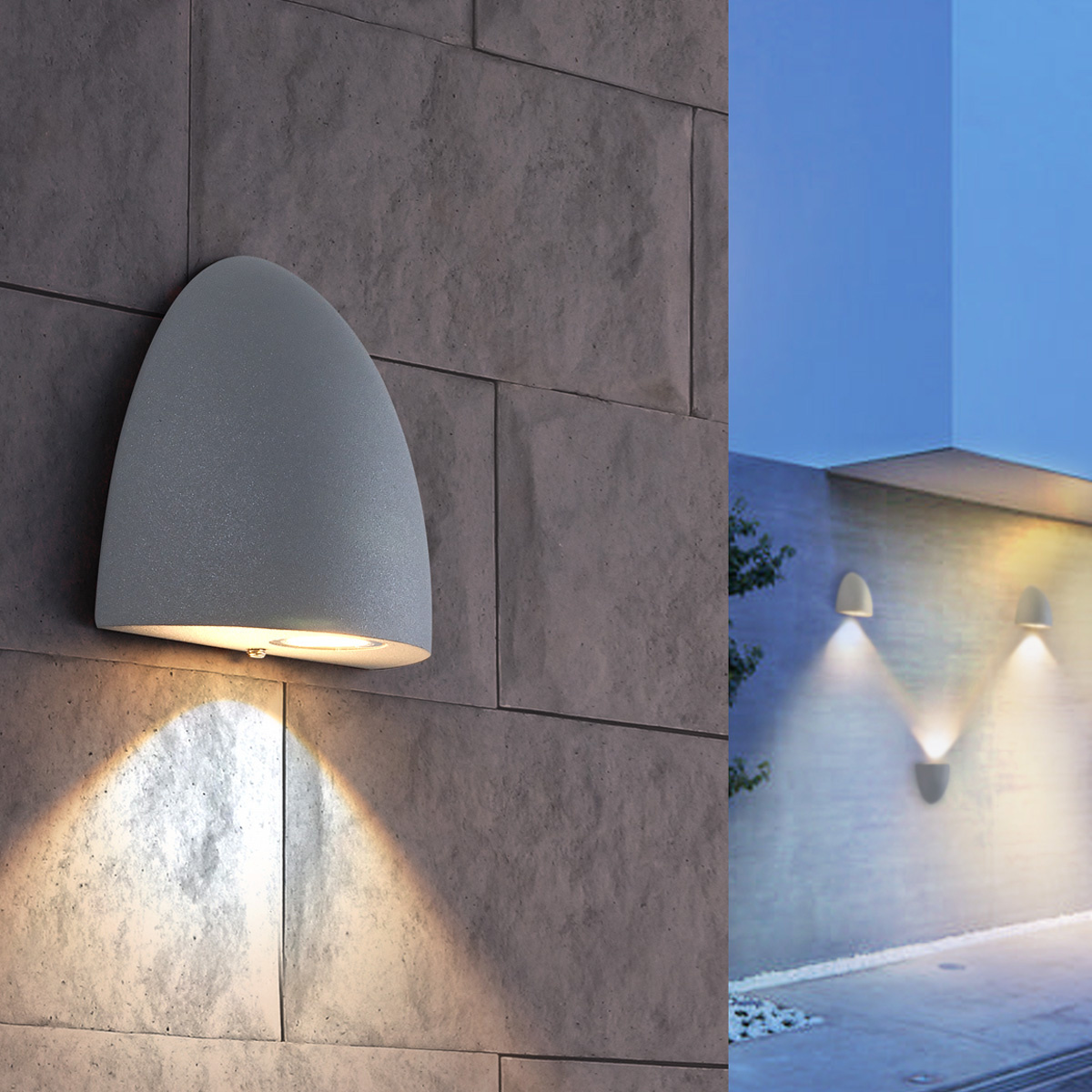 Уличный настенный светодиодный светильник Elektrostandard 1610 Techno LED Rongo серый 4690389086083