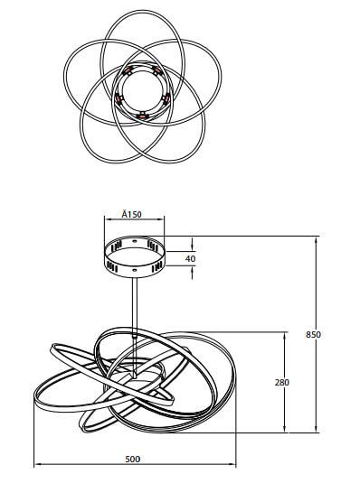 Светодиодный светильник Gauss для растений, с адаптером 24V Basic MG003