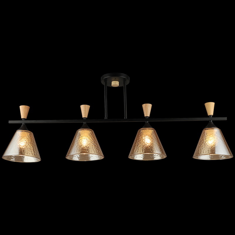 Люстра на штанге Reluce 04864-0.3-04 BK+WOOD