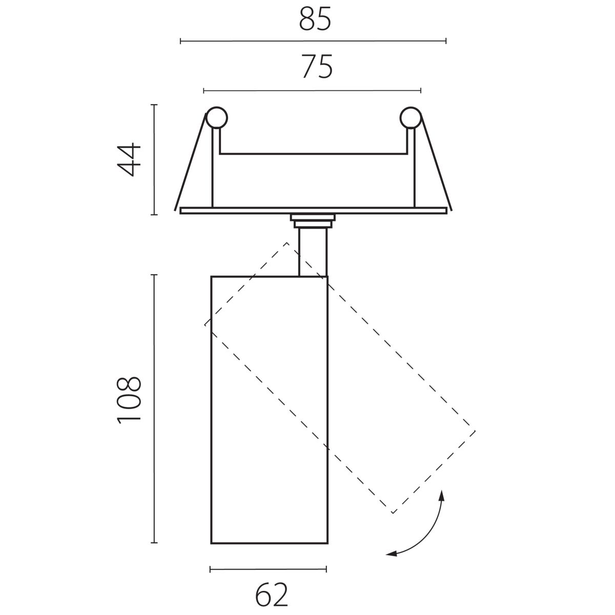 Встраиваемый светильник Lightstar Alta Base A5137RS
