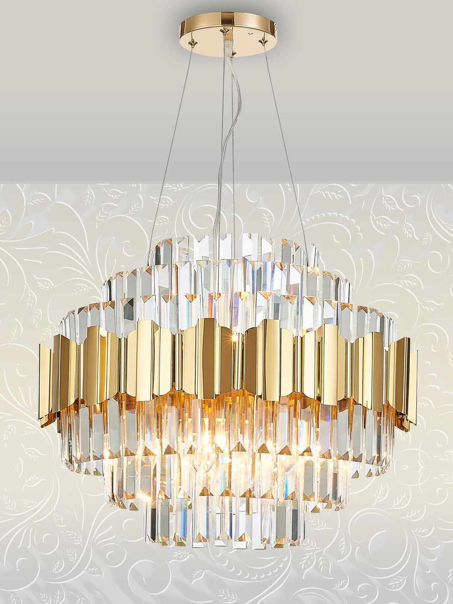 Подвесная люстра Natali Kovaltseva RUBY 81442/8C GOLD