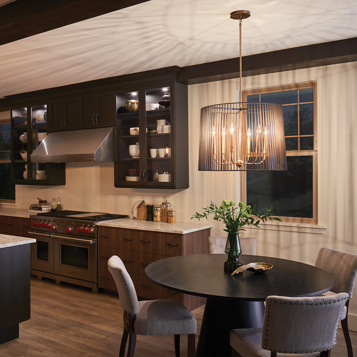 Подвесная люстра Kichler Linara QN-LINARA-6P-BK