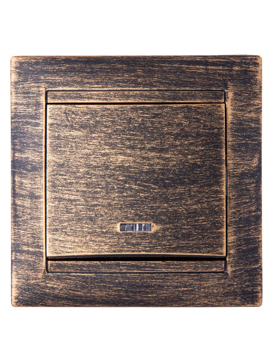 Выключатель одноклавишный с подсветкой Лама TDM Electric SQ1815-0746