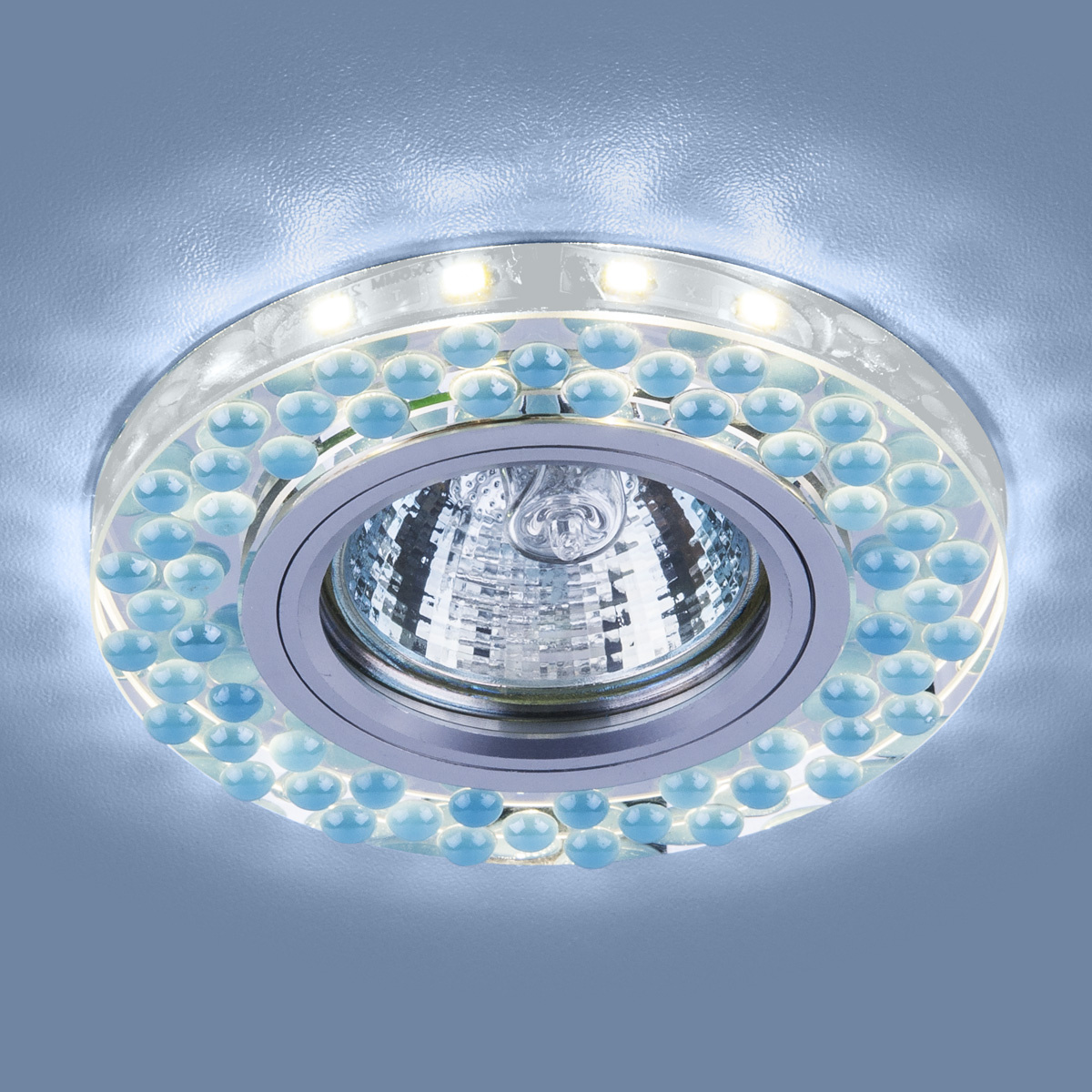 Встраиваемый светильник Elektrostandard 2194 MR16 SL/BL зеркальный/голубой 4690389099274