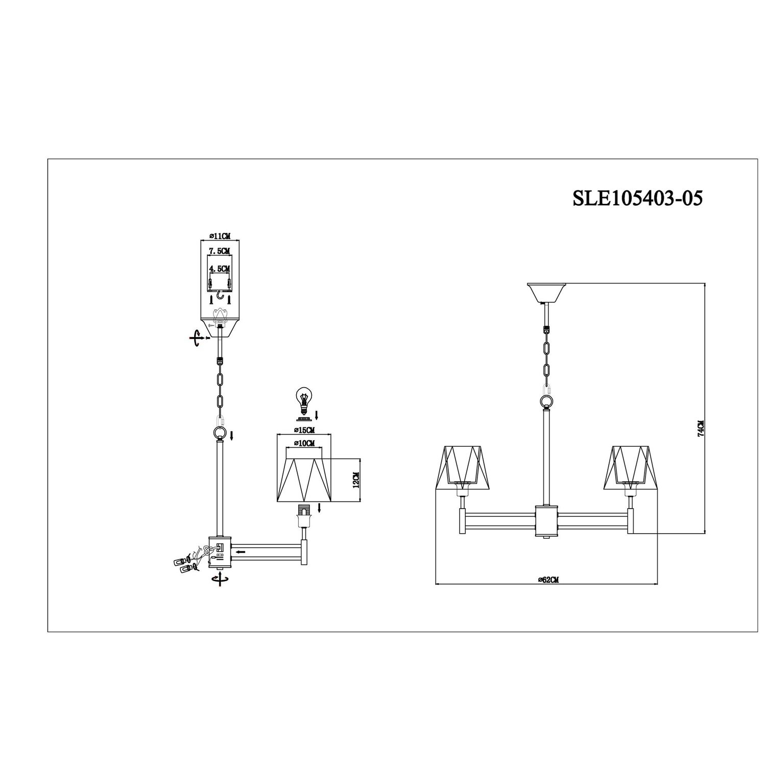 Подвесной светильник EVOLUCE LAGORO SLE105403-05