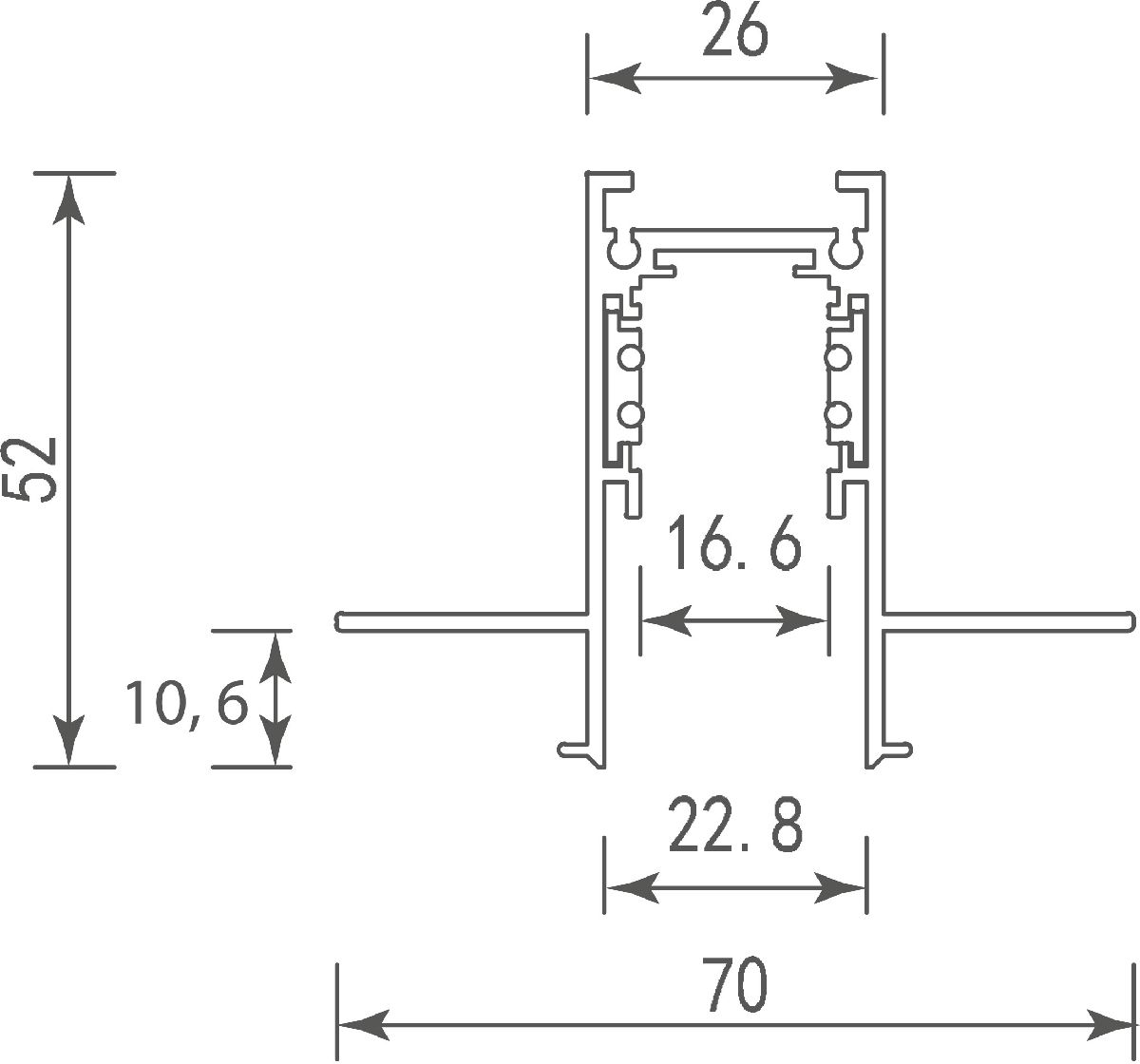Шинопровод встраиваемый Donolux Space-track System DLT2500InB M