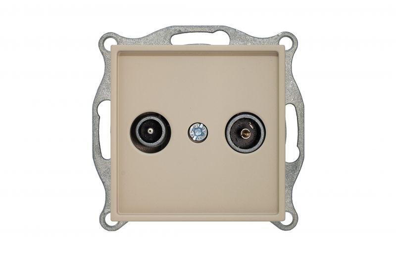 Розетка радиоточка + ТВ проходная Liregus Retro 29-130