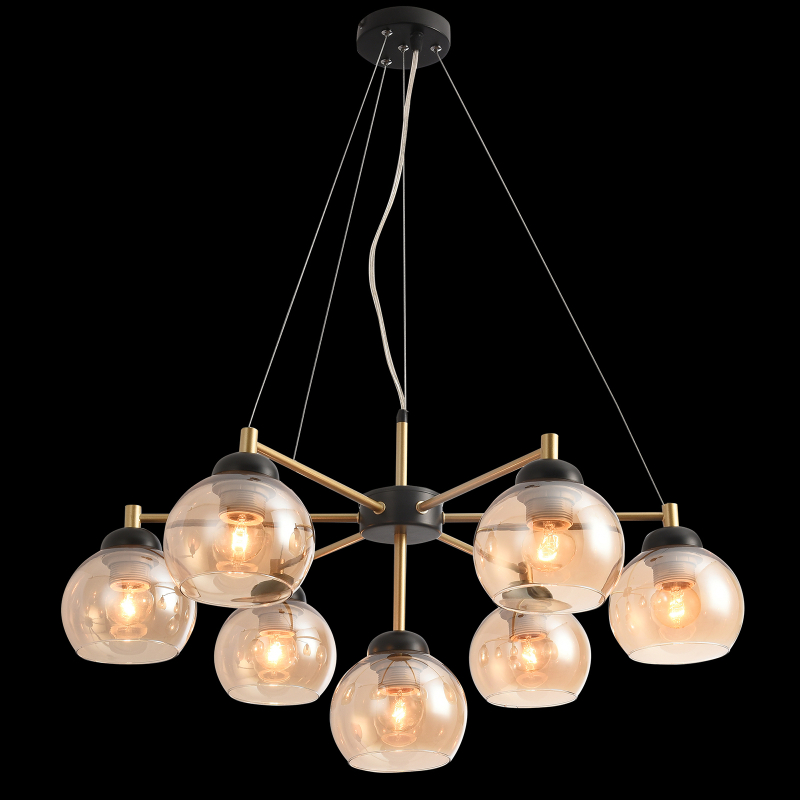 Подвесная люстра Natali Kovaltseva STUTTGART 91006/7C GOLD BLACK