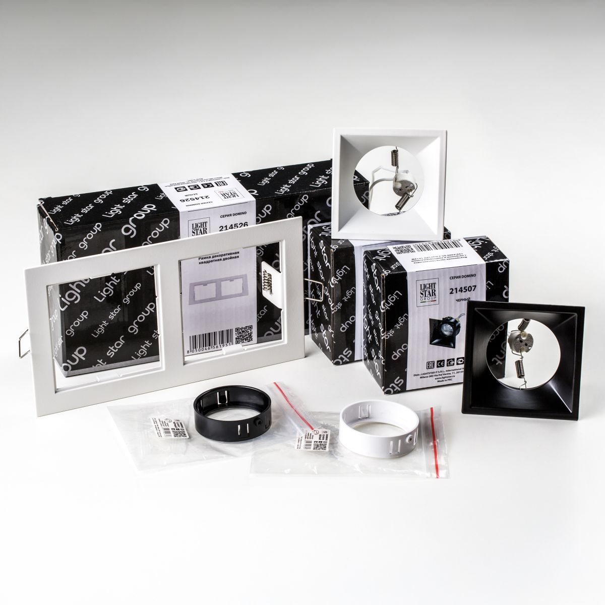 Встраиваемый светильник Lightstar Domino (214526+214506+214507+214006+214007) D5260607WBMOD