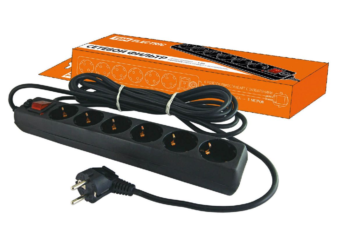 Сетевой фильтр СФ-06В TDM Electric SQ1304-0013