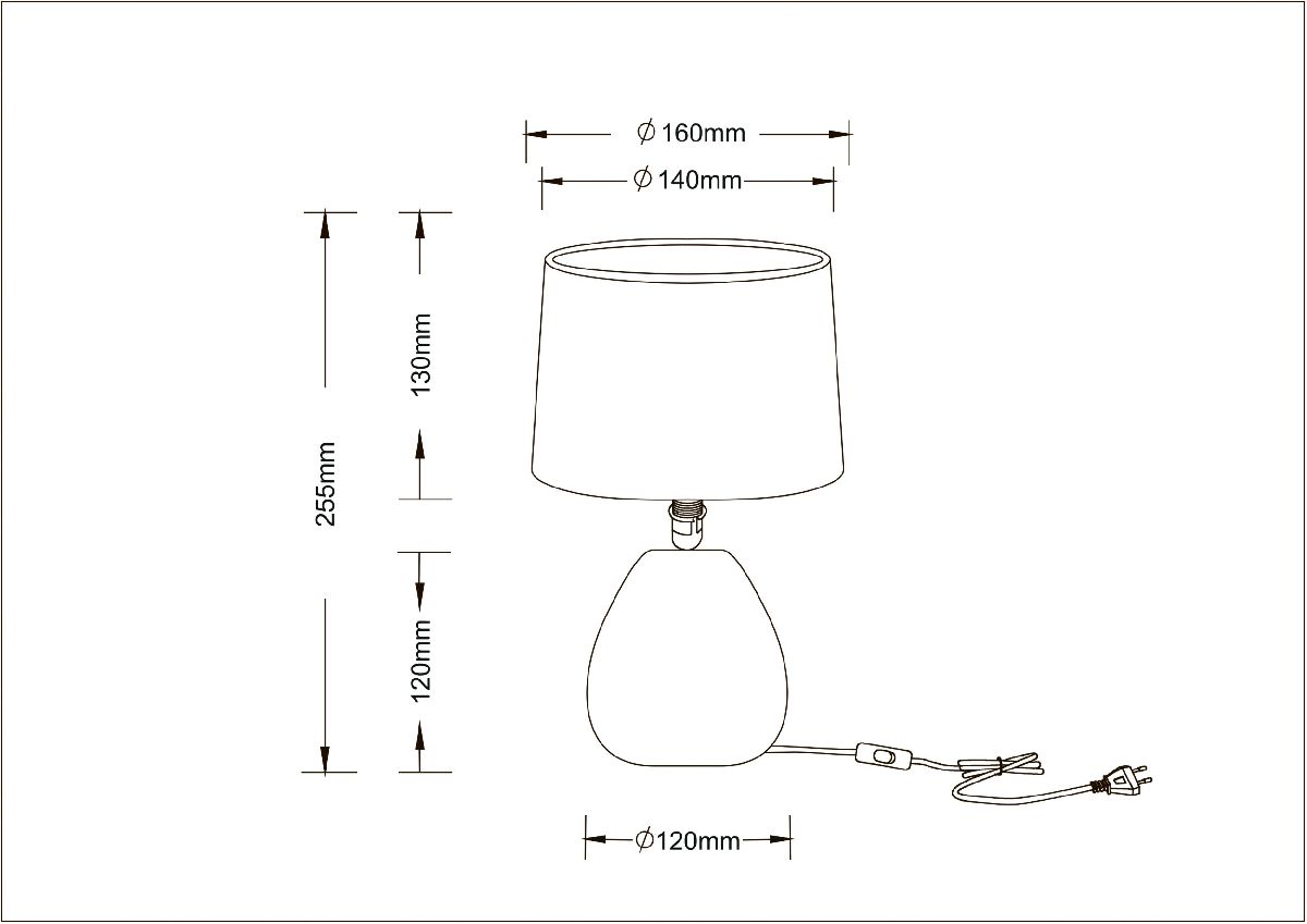 Настольная лампа Arte Lamp Wurren A5016LT-1WH