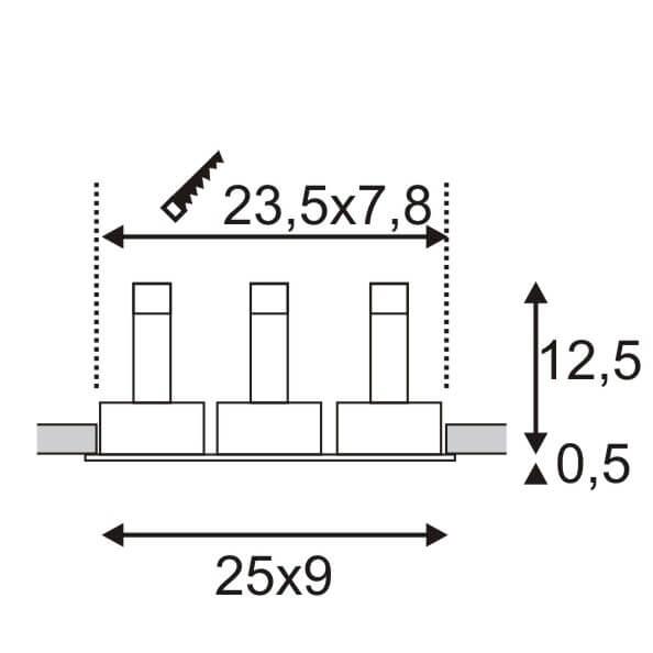 Встраиваемый светильник SLV New Tria 2 GU10 113512