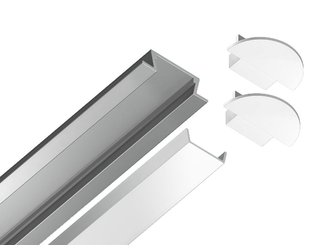 Алюминиевый встраиваемый профиль Ambrella Light Alum Profile GP1001AL