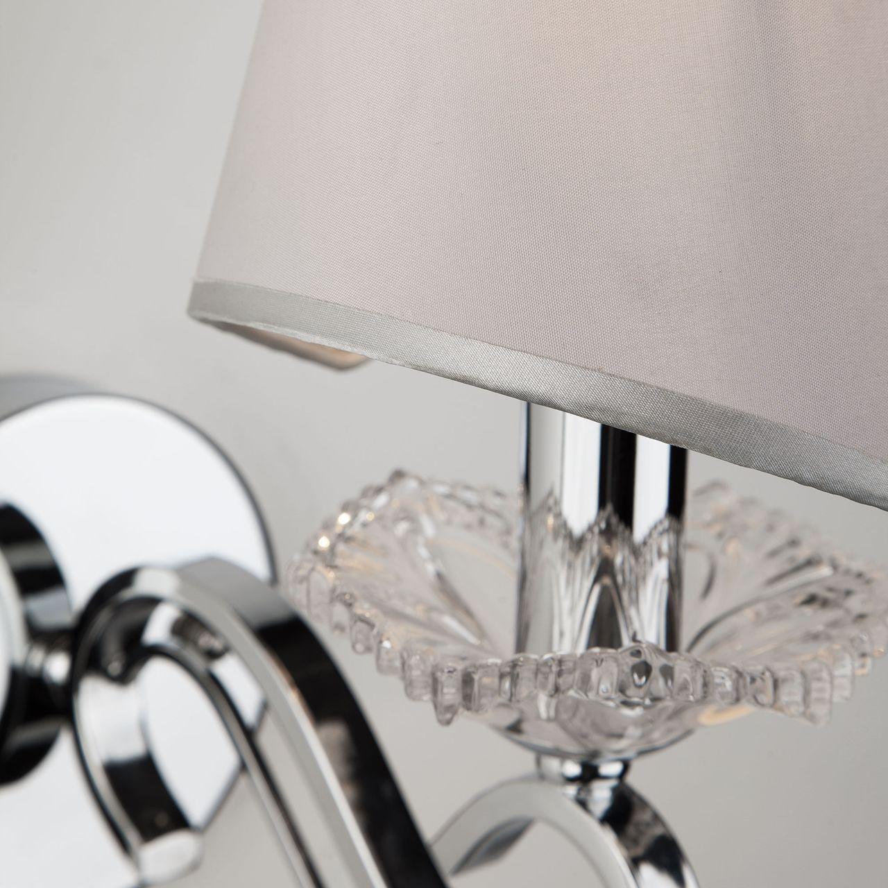 Бра Eurosvet Kelly 10085/1 хром/прозрачный хрусталь Strotskis