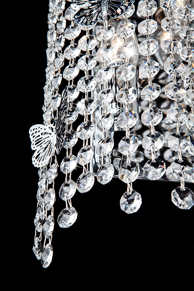 Настенный светильник Eurosvet 10015/2 хром/прозрачный хрусталь Strotskis