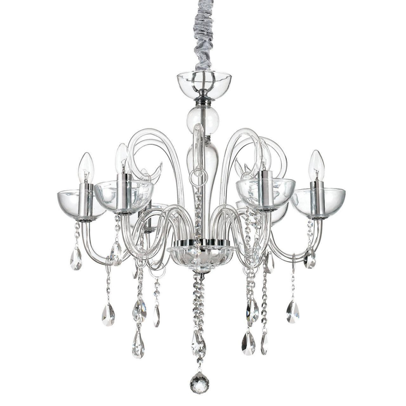 Подвесная люстра Ideal Lux Canaletto SP6 Trasparente 027623