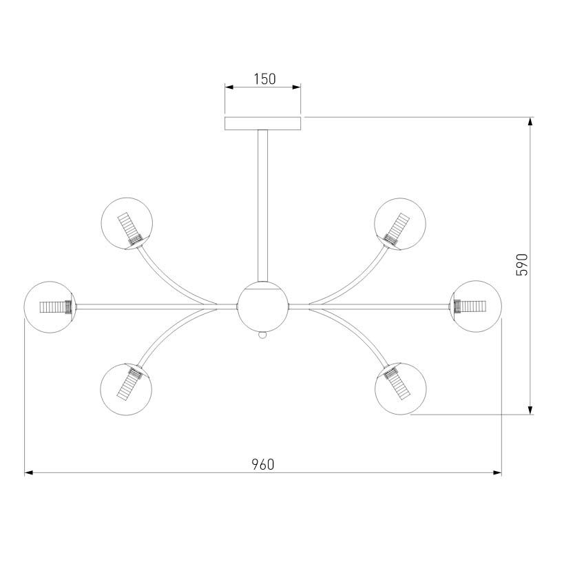 Люстра на штанге Eurosvet Astro 30180 хром