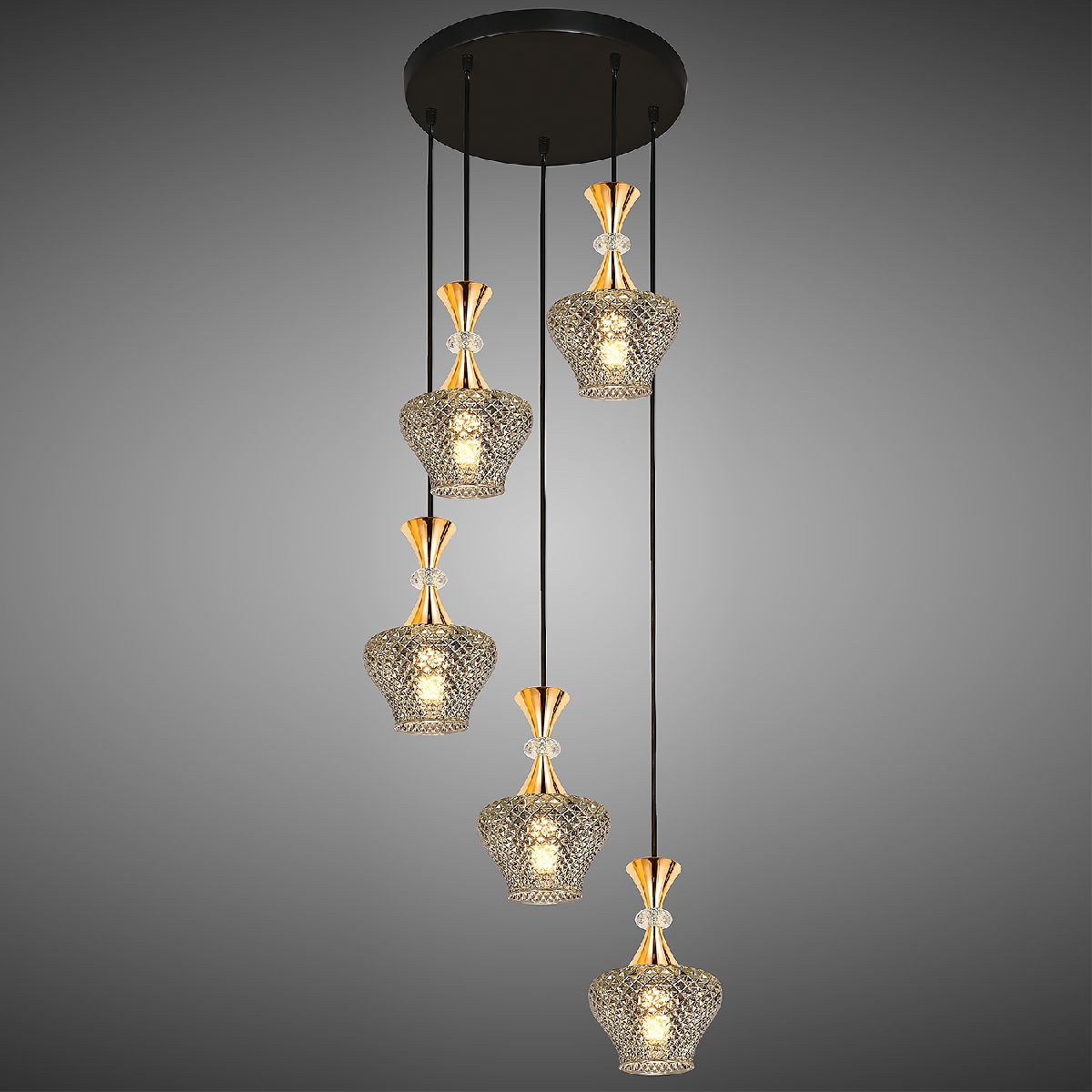 Подвесная люстра Reluce 09004-0.9-05 SMOKE