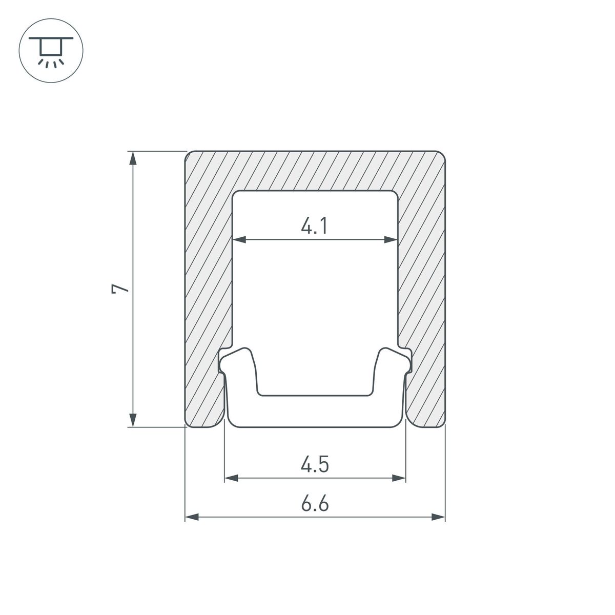 Алюминиевый профиль Arlight ARH-Micro-0607-2000 Anod 036398