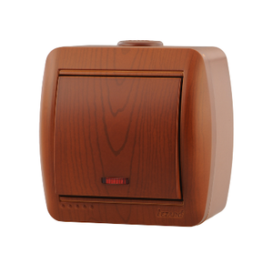 Выключатель проходной с подсветкой Lezard Nata 710-0800-114