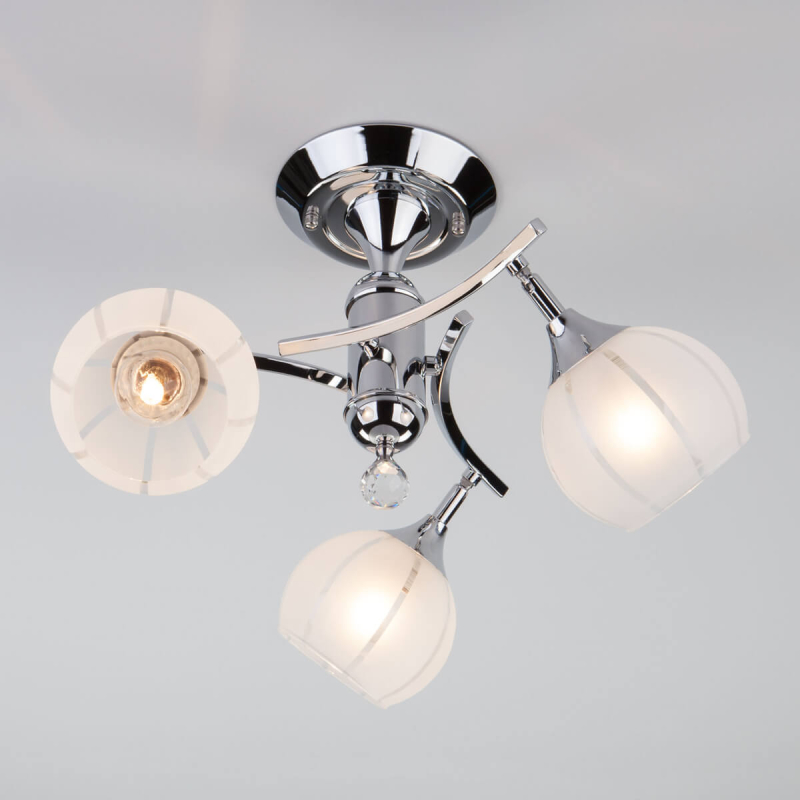 Потолочная люстра Eurosvet 3353/3 хром/белый