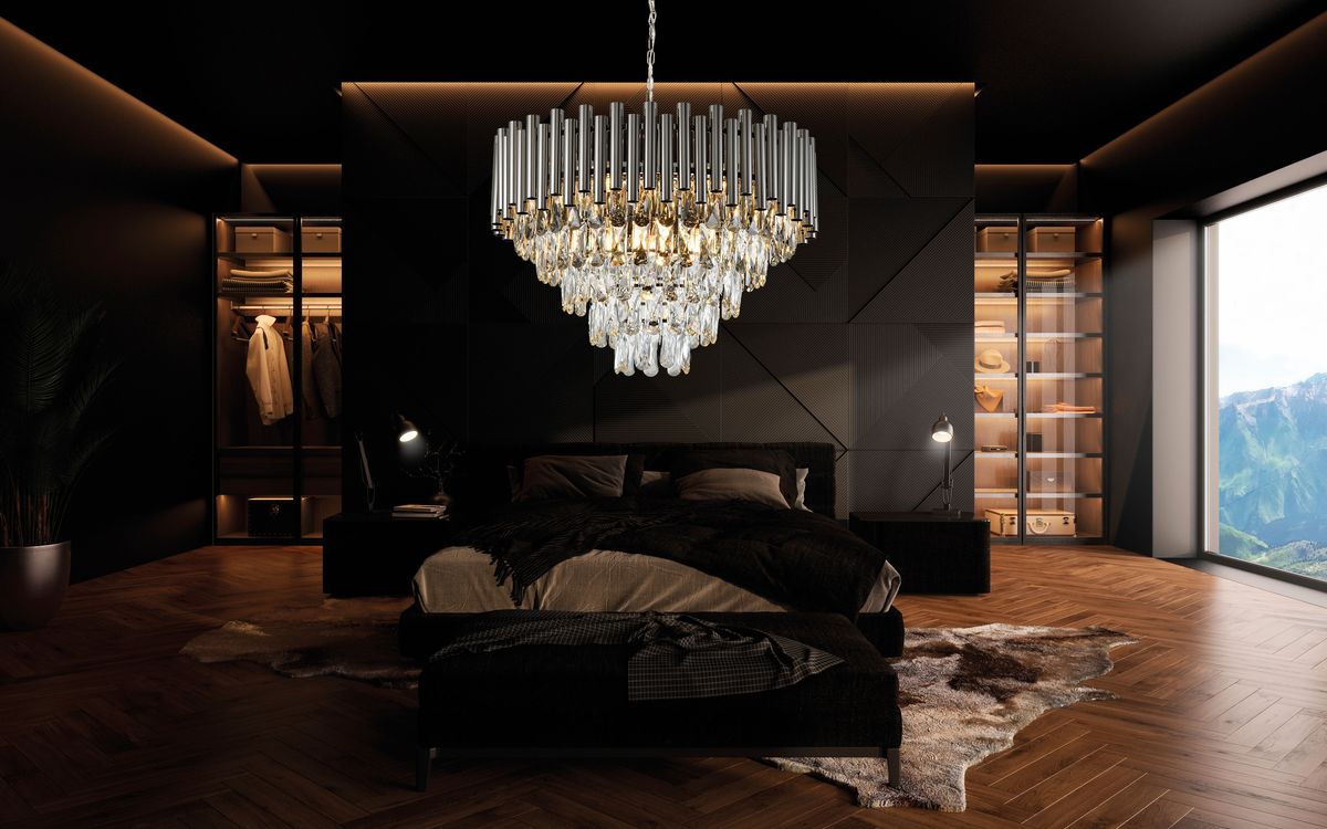 Подвесная люстра iLamp Savage P9510-8 Nickel