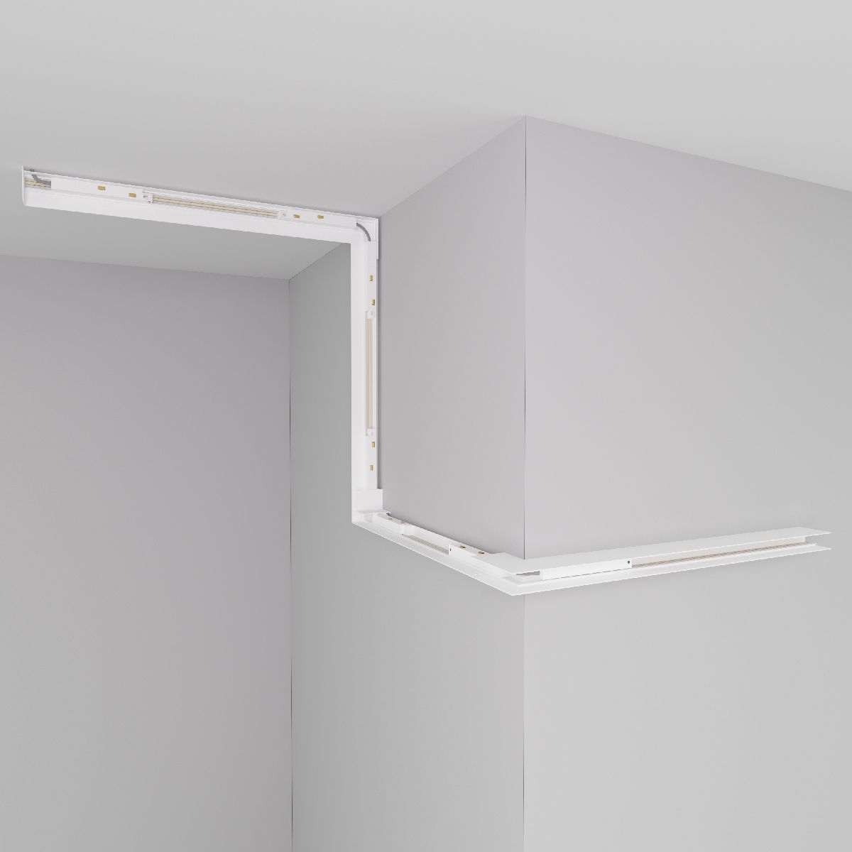L-образный угол-соединитель для шинопровода Donolux Space-track System L corner CW M