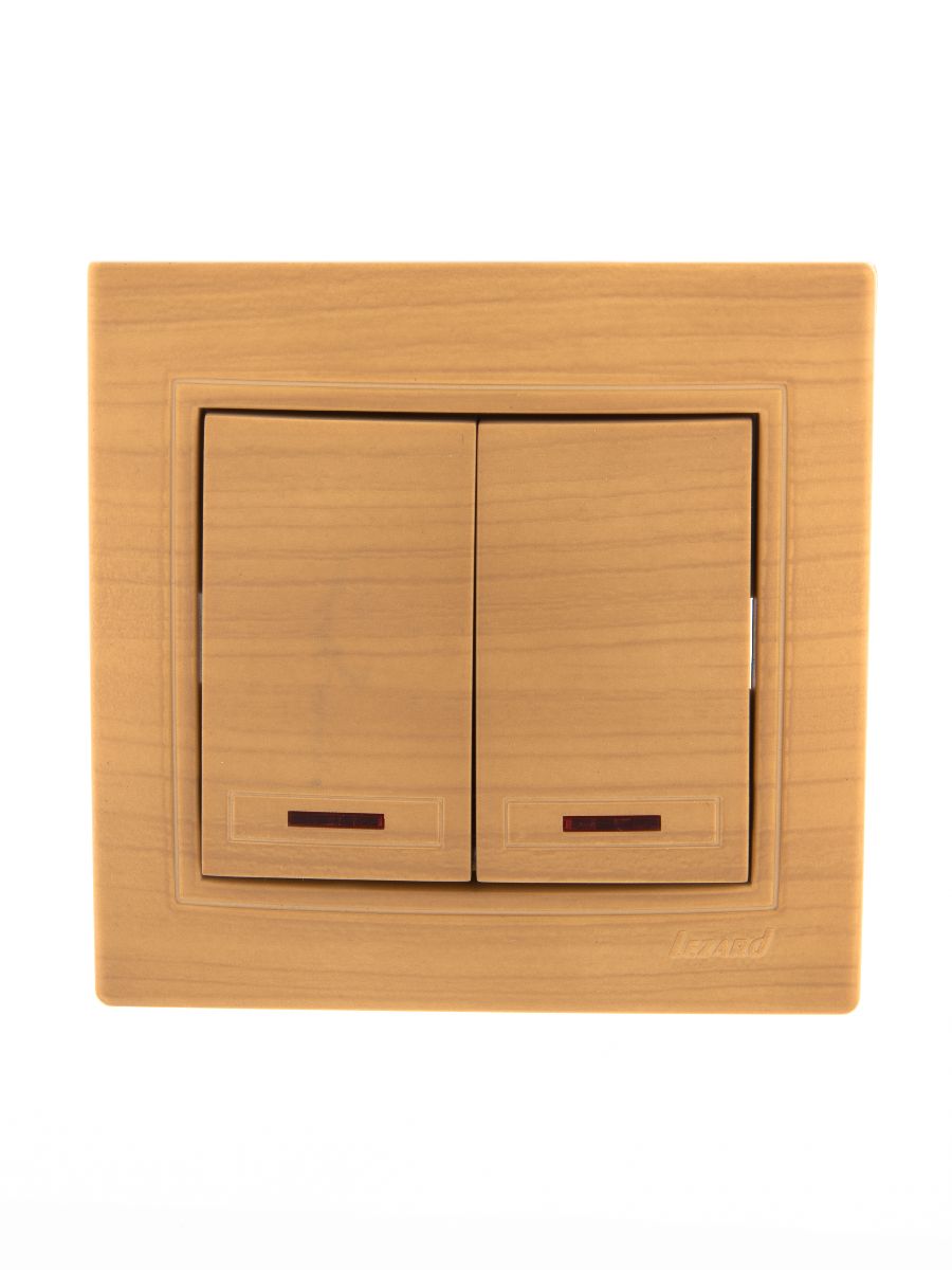 Выключатель двойной с подсветкой Lezard Mira 701-4747-112