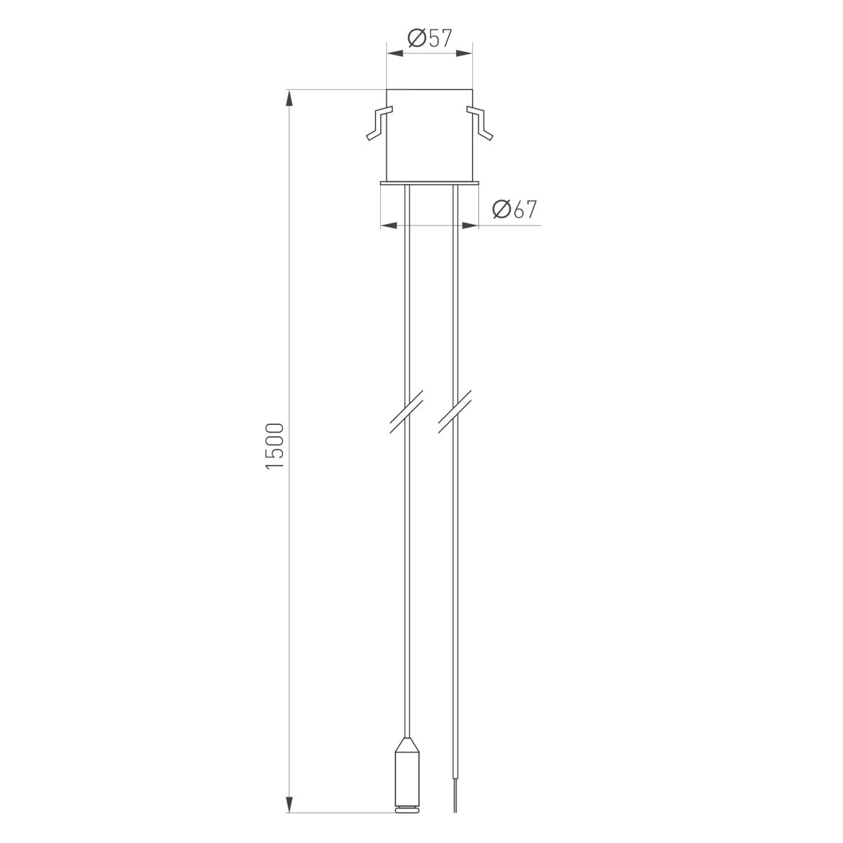 Потолочная чаша Arlight MAG-ORIENT-CANOPY-BUILT-POWER-L1500 (BK) (Металл) 062605
