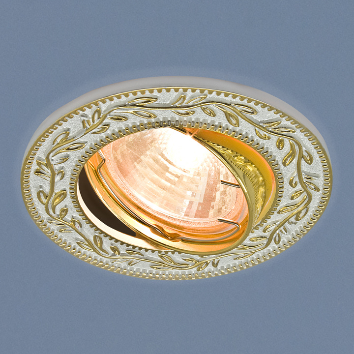 Встраиваемый светильник Elektrostandard 713 MR16 WH/GD белый/золото 4690389060717 a031523