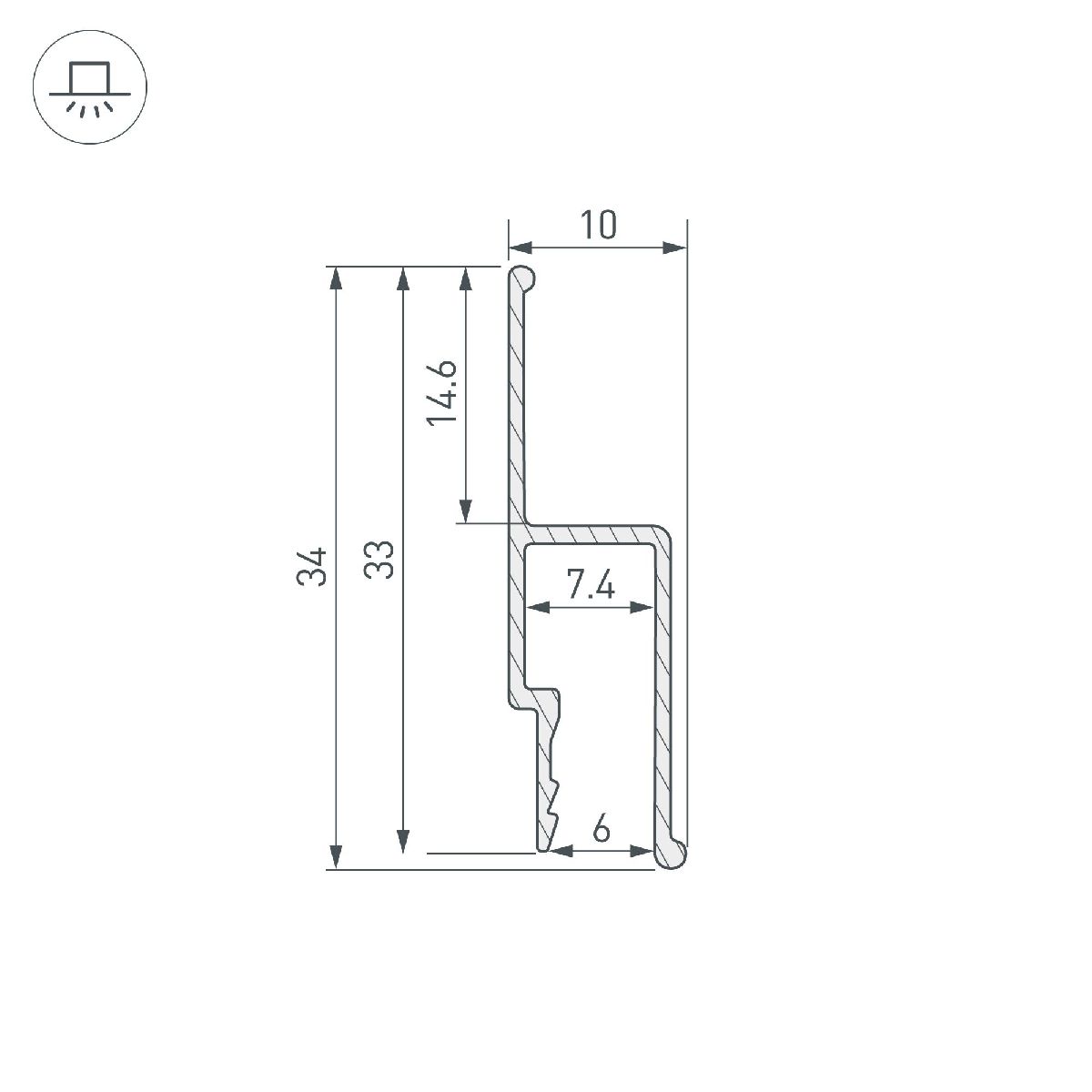 Профиль Arlight STRETCH-WALL-TECH-2000 056254
