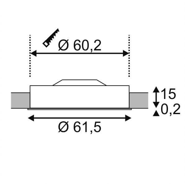 Встраиваемый светодиодный светильник SLV Medo 40 Led Frameless 135050