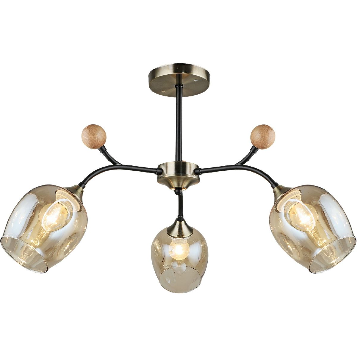 Люстра на штанге Reluce 02009-0.3-03 AB+BK