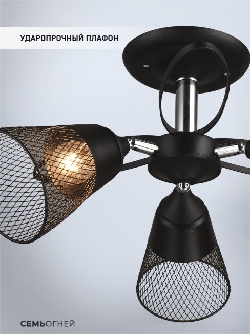 Люстра на штанге Wedo Light Berat WD3525/3C-BK-CR-BK