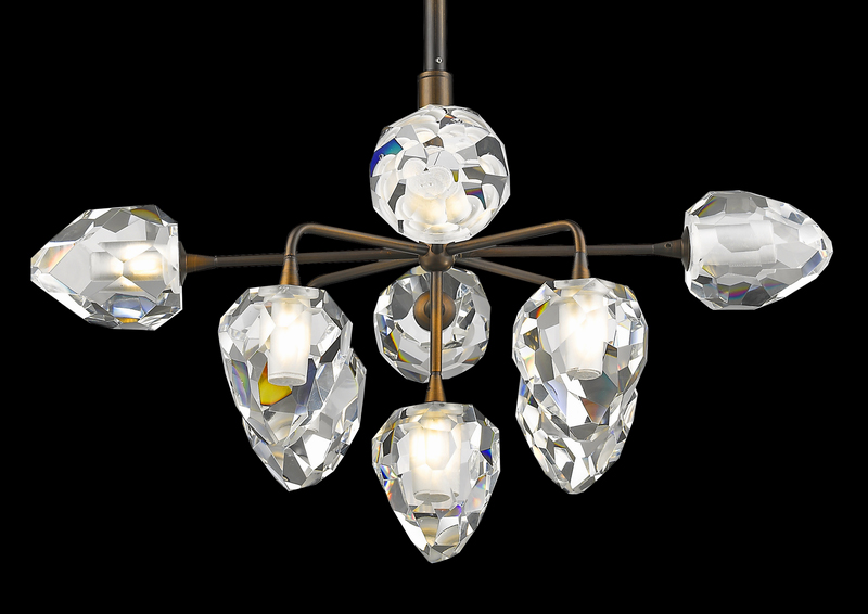 Подвесная люстра Delight Collection On the Rocks P68038L-9 gold