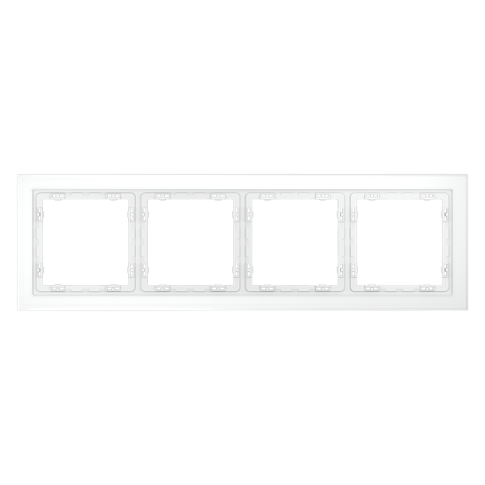 Рамка на 4 поста Voltum S70 VLS110402 (белый,матовый,стекло)