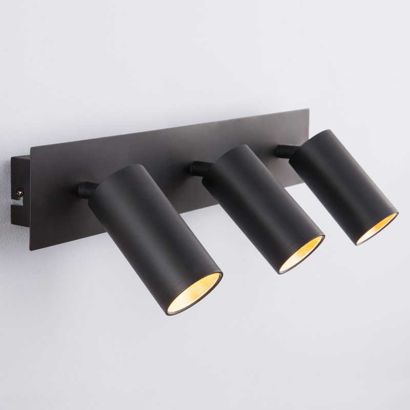 Настенный светодиодный светильник Eurosvet Fleur 20066/3 LED черный/золото