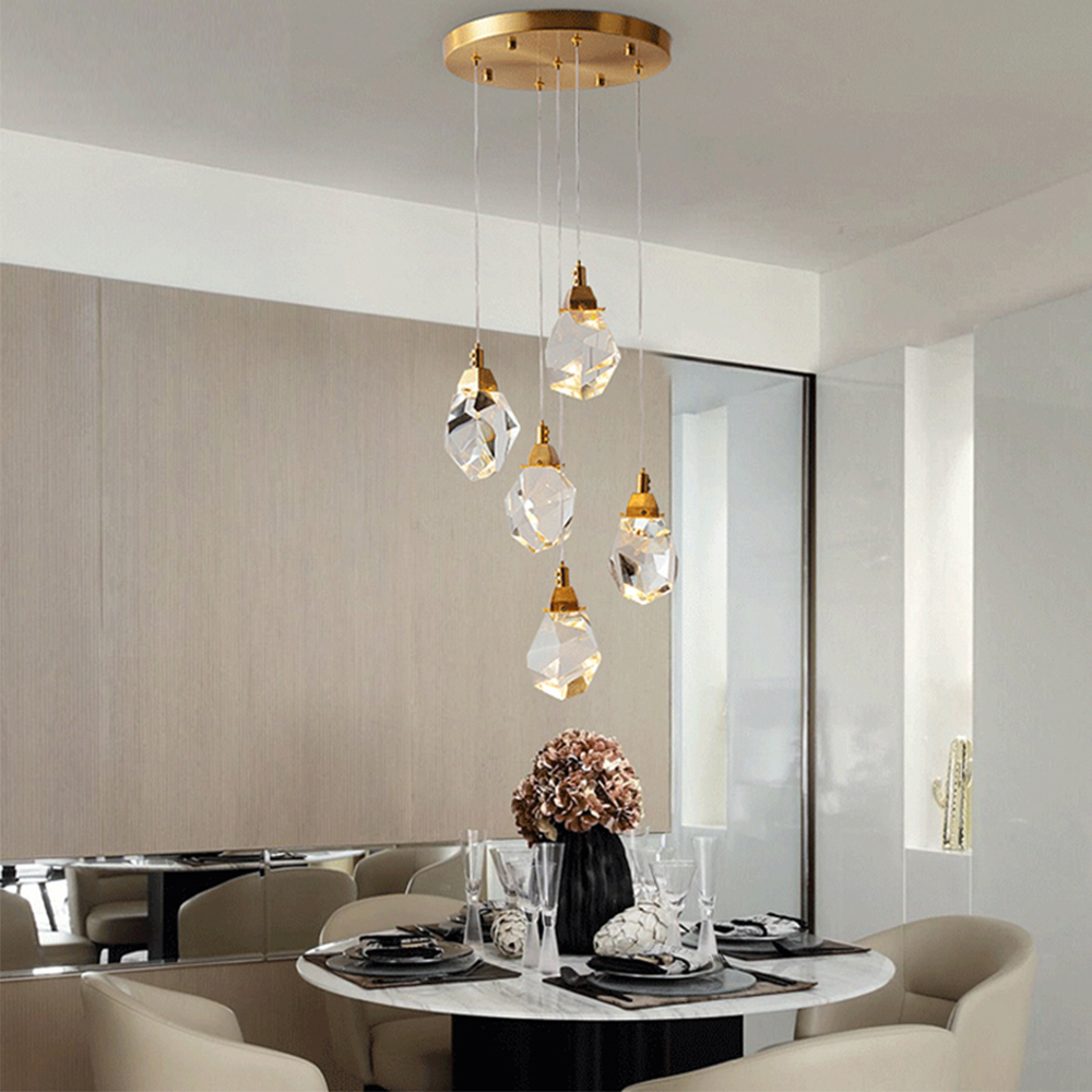 Подвесной светильник Delight Collection Crystal rock MD-020B-5 gold