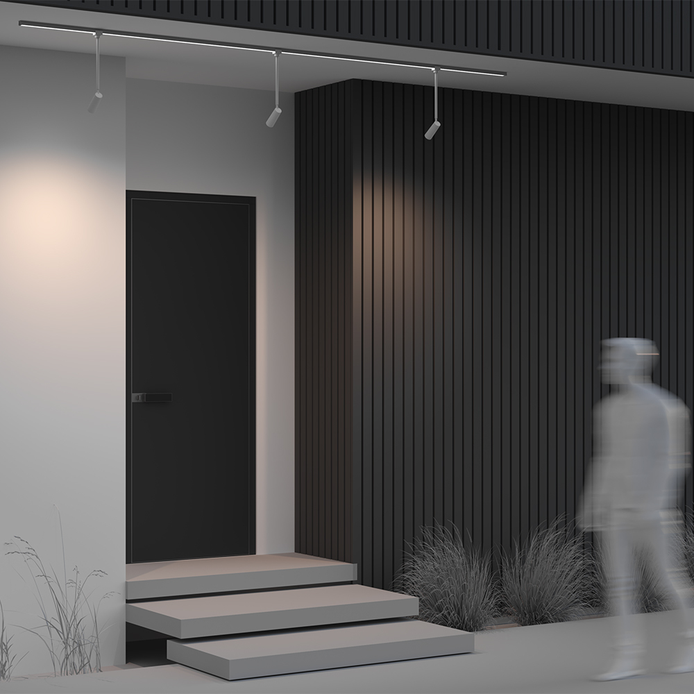 Уличный трековый светильник потолочный Maytoni Focus Led Elasity IP O-TR01-2-P-8WW3K