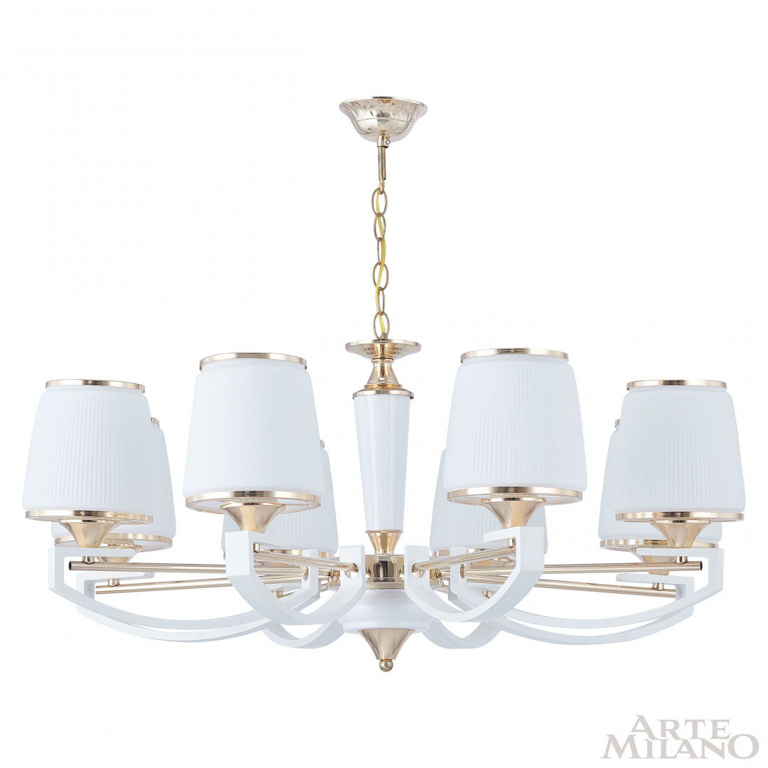 Подвесная люстра Arte Milano Florentia-2457 302457/8 Wh/Gd