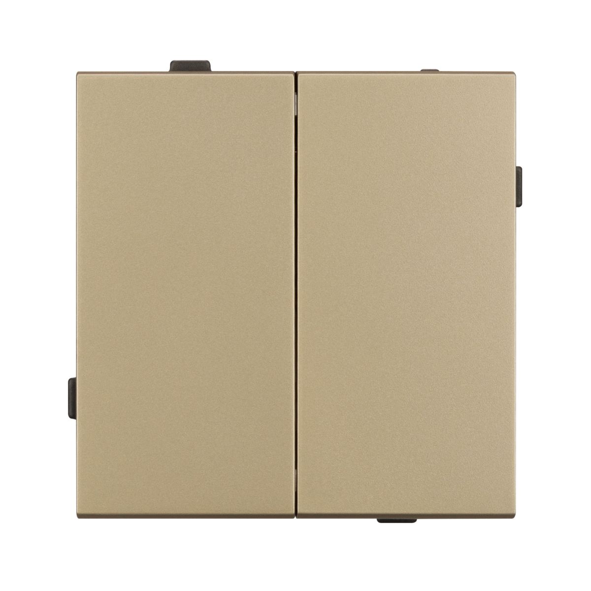 Механизм выключателя двухклавишный проходной Arlight SWT-TENDO-MKP2-SFPL-GD (230V, 10A) 054554