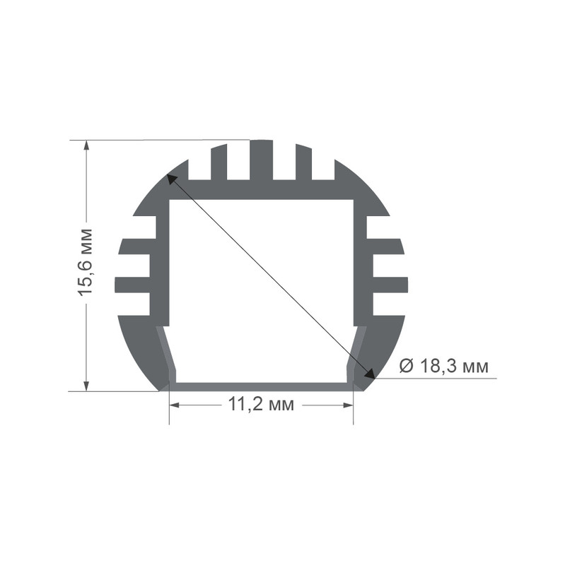 Алюминиевый профиль Apeyron 08-18-Ч