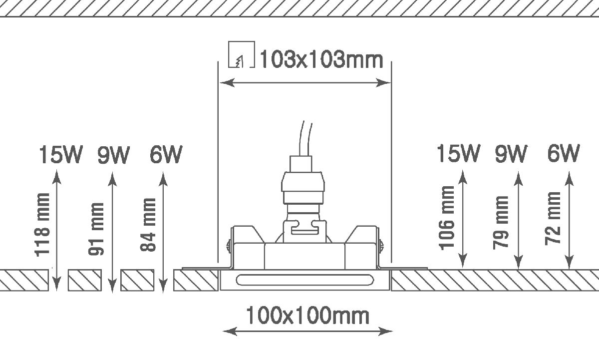Встраиваемый светильник Donolux Elementare DL271SQ1W