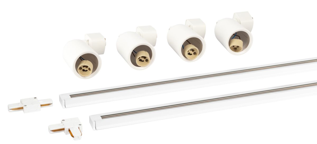 Трековый однофазный светильник (4 шт.) Эра TR41-SET-4-1 WH Б0070007