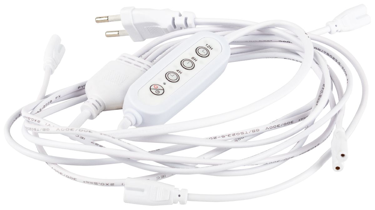 Разветвитель сетевой для линейных светильников Эра 4х IEC C7 2pin+timer (4/8/12 H) 2 м Б0066964