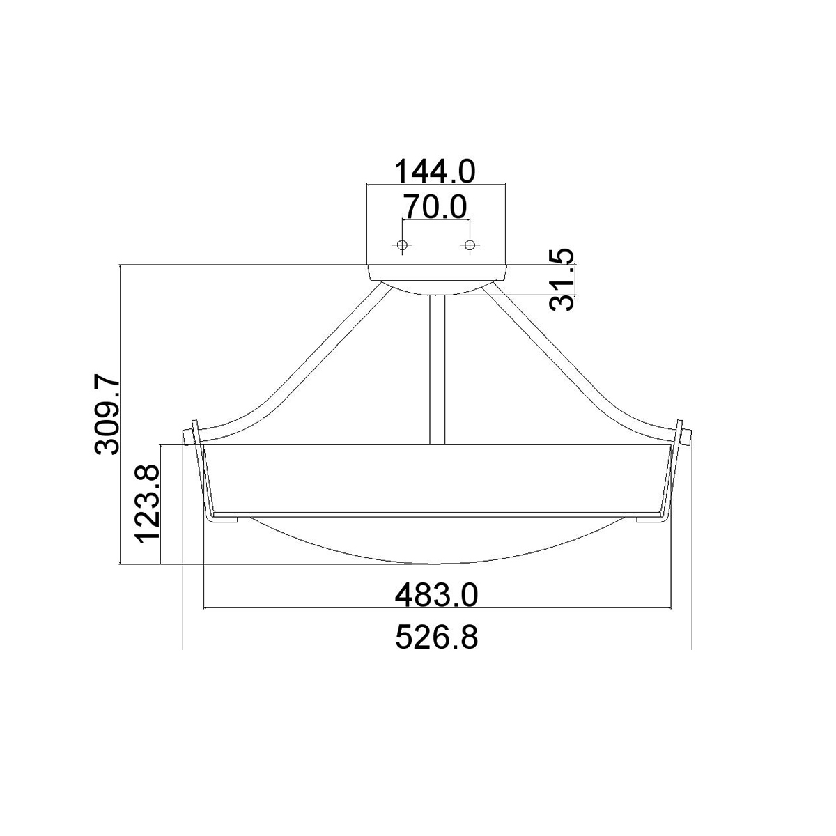Потолочная люстра Elstead Lighting Hathaway HK-HATHAWAY-SFMN